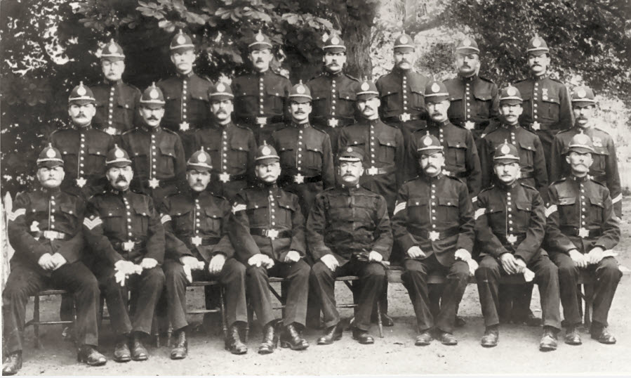 A group photo of the Cardiganshire Constabulary probably in the early 1900's